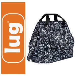 LUG Yacht Carry-All Zip-Top Tote - Outline Floral Black